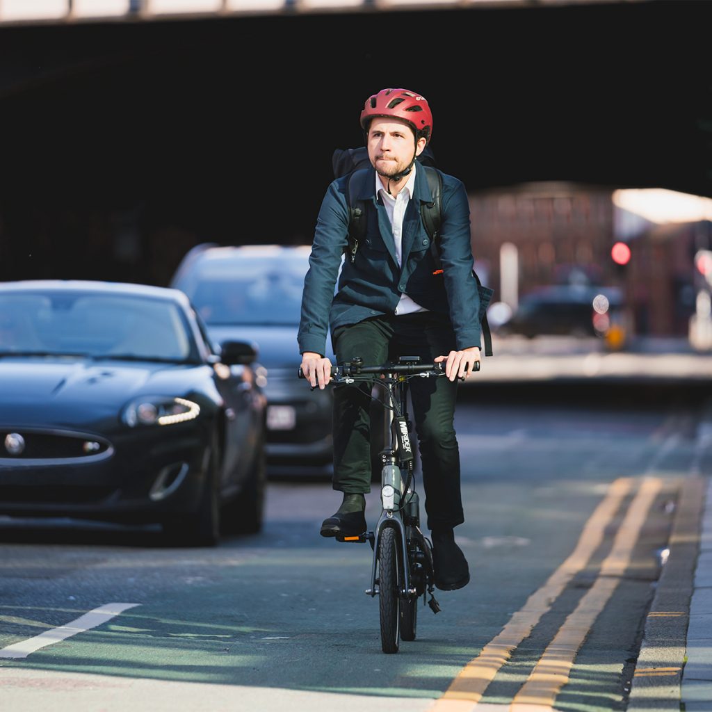 Blue MiRider One folding electric bike - Black Friday - just one available Story