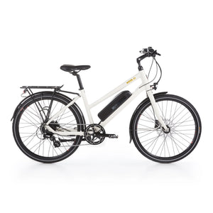 Nova S (17”) 44cm step through trapeze frame electric bike with 26” wheels