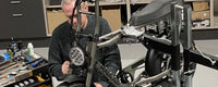 Man servicing eBikes