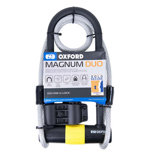 Oxford Magnum Duo U-lock (170x315mm) with Bracket & Cable