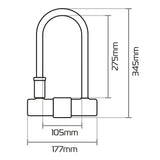 Load image into Gallery viewer, Oxford Magnum Duo U-lock (170x315mm) with Bracket &amp; Cable
