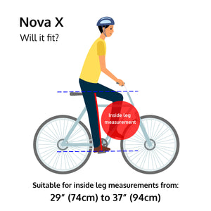 Nova X (19") 48cm frame electric bike with 26" wheels