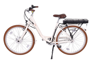 Omega step through, low seat electric bike with 26" wheels