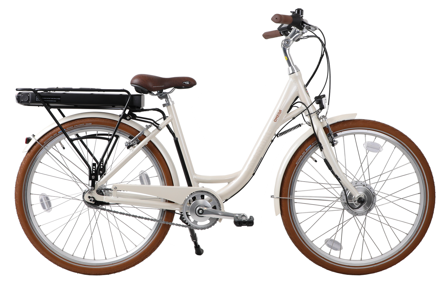 Omega step through, low seat electric bike with 26